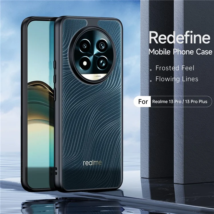 Dux Ducis Ando Series Para Realme 13 Pro+ 5g / 13 Pro 5G Case TPU+PC Tampa de Telefone Fosco (certificação de Alcance) - Preto