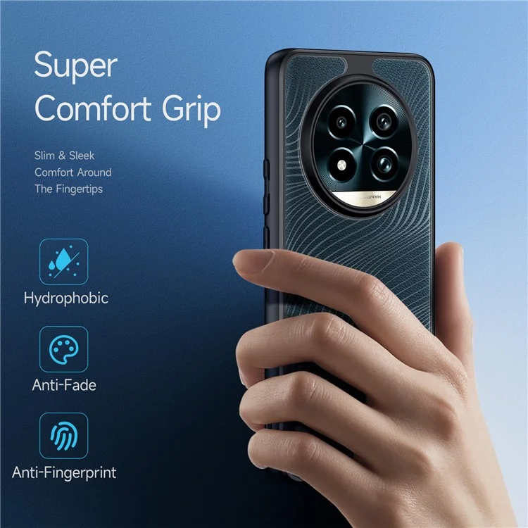 Dux Ducis Ando Series Para Realme 13 Pro+ 5g / 13 Pro 5G Case TPU+PC Tampa de Telefone Fosco (certificação de Alcance) - Preto
