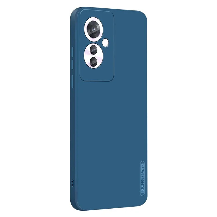 PINWUYO JK Touching Series For Oppo Reno11 F 5G Case Silky Touch Soft TPU Phone Back Cover - Navy Blue