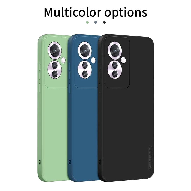 PINWUYO JK Touching Series For Oppo Reno11 F 5G Case Silky Touch Soft TPU Phone Back Cover - Navy Blue