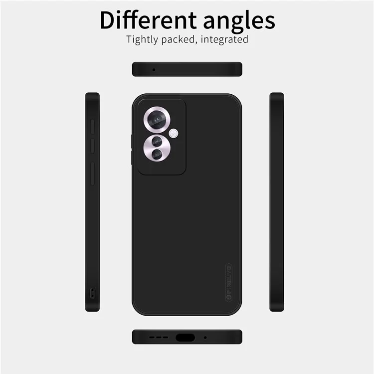 PINWUYO JK Touching Series For Oppo Reno11 F 5G Case Silky Touch Soft TPU Phone Back Cover - Navy Blue