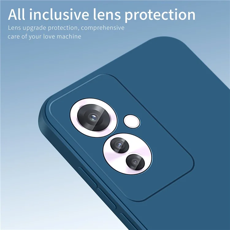PINWUYO JK Touching Series For Oppo Reno11 F 5G Case Silky Touch Soft TPU Phone Back Cover - Navy Blue