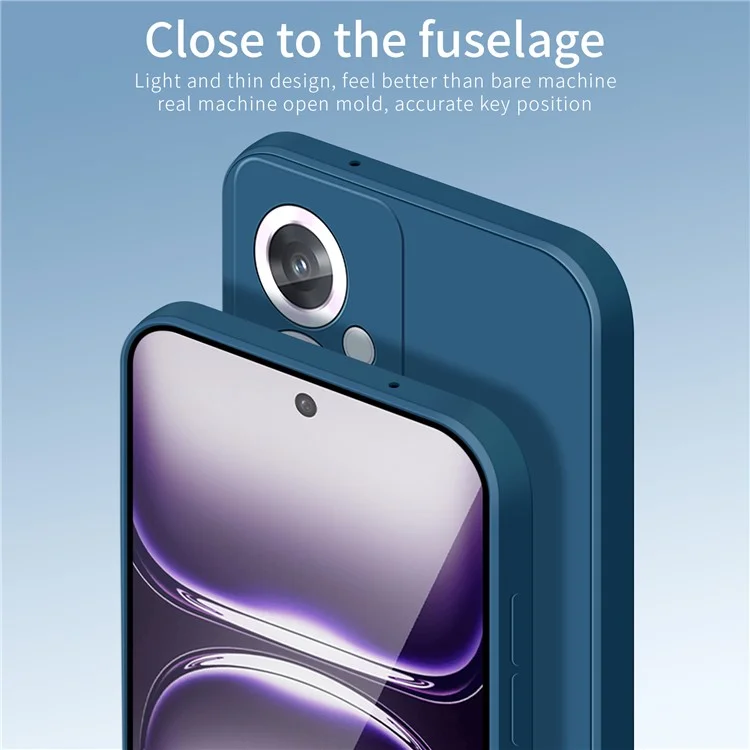 PINWUYO JK Touching Series For Oppo Reno11 F 5G Case Silky Touch Soft TPU Phone Back Cover - Navy Blue