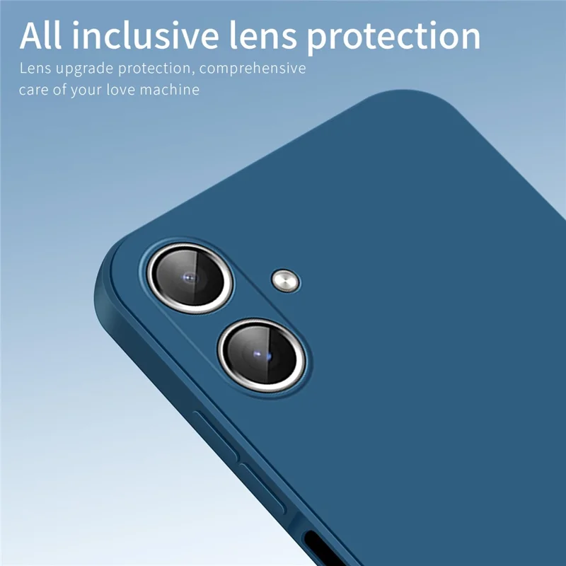 PINWUYO JK Touching Series For Samsung Galaxy A06 4G Case Silky Touch Soft TPU Phone Back Cover - Navy Blue