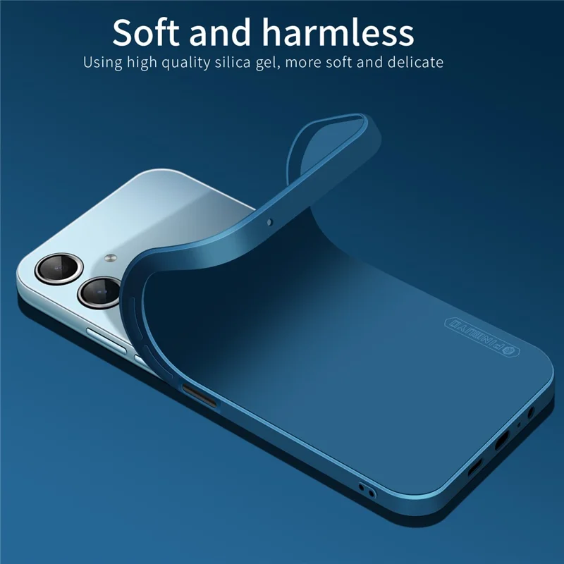 PINWUYO JK Touching Series For Samsung Galaxy A06 4G Case Silky Touch Soft TPU Phone Back Cover - Navy Blue