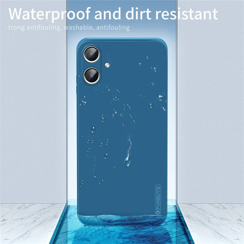 PINWUYO JK Touching Series For Samsung Galaxy A06 4G Case Silky Touch Soft TPU Phone Back Cover - Navy Blue