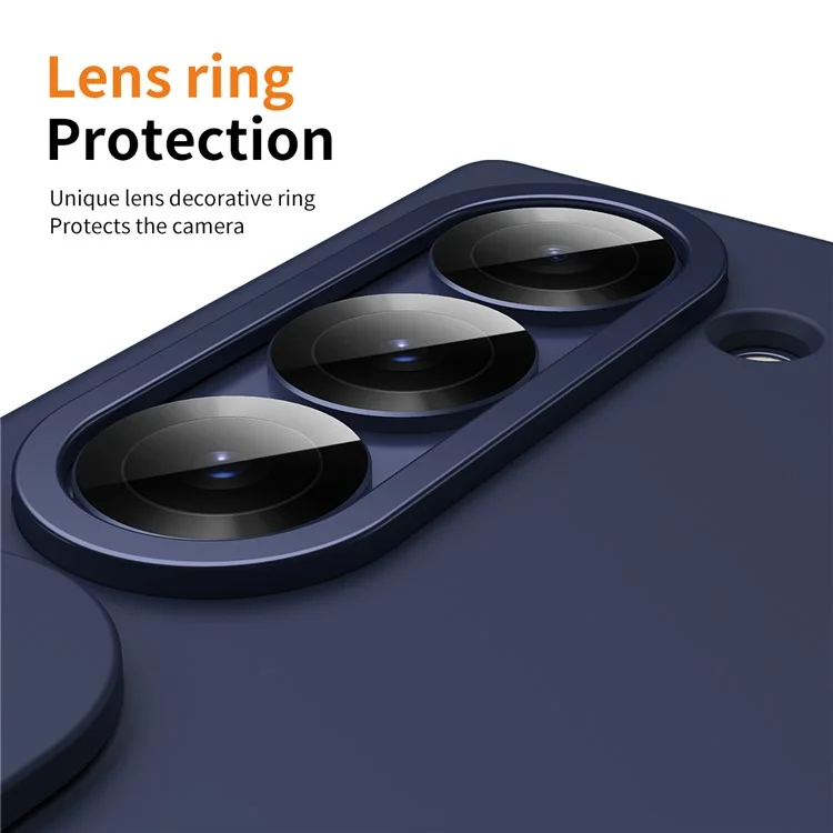 For Samsung Galaxy Z Fold5 5G Case Kickstand Wristband PC Phone Cover with Tempered Glass Film - Blue