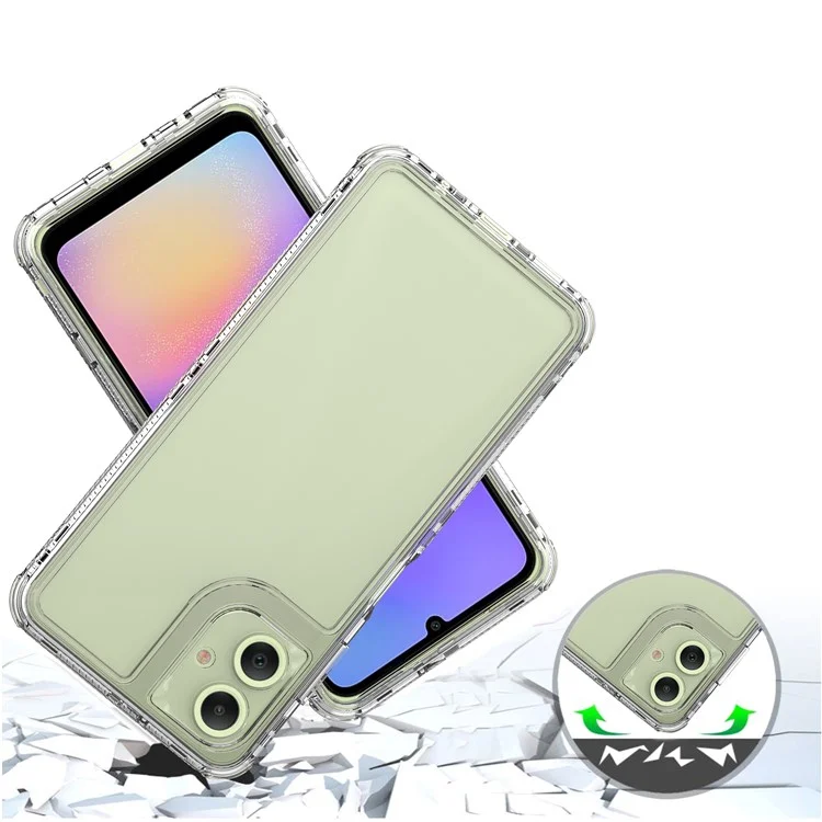 Para Samsung Galaxy A06 Capa Anti-Arranhões Acrílico+TPU Capa de Telefone Transparente
