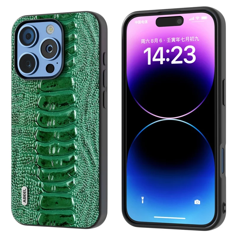 Abeel Para Iphone 16 Pro Max Case Crocodile Texture - Verde