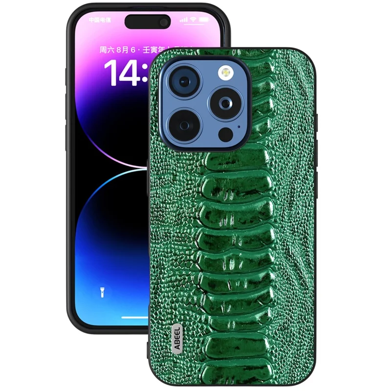 Abeel Para Iphone 16 Pro Max Case Crocodile Texture - Verde