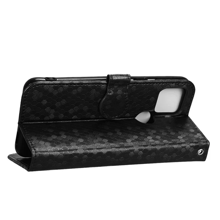 Per Google Pixel 5 Dot Pattern Exprinted PU Leather Flip Telefono Magnetic Class Wardhet Stand Function Cover Con Cinghia Con Cinturino - Nero