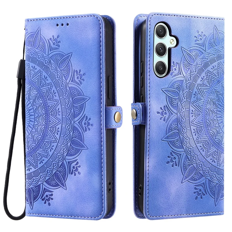 Style 016 Pour Samsung Galaxy S23 fe Case Skin Feel Totem Wallet en Cuir de Portefeuille Imprimé Couverture de Téléphone - Violet
