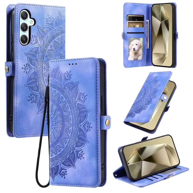 Style 016 Pour Samsung Galaxy S23 fe Case Skin Feel Totem Wallet en Cuir de Portefeuille Imprimé Couverture de Téléphone - Violet