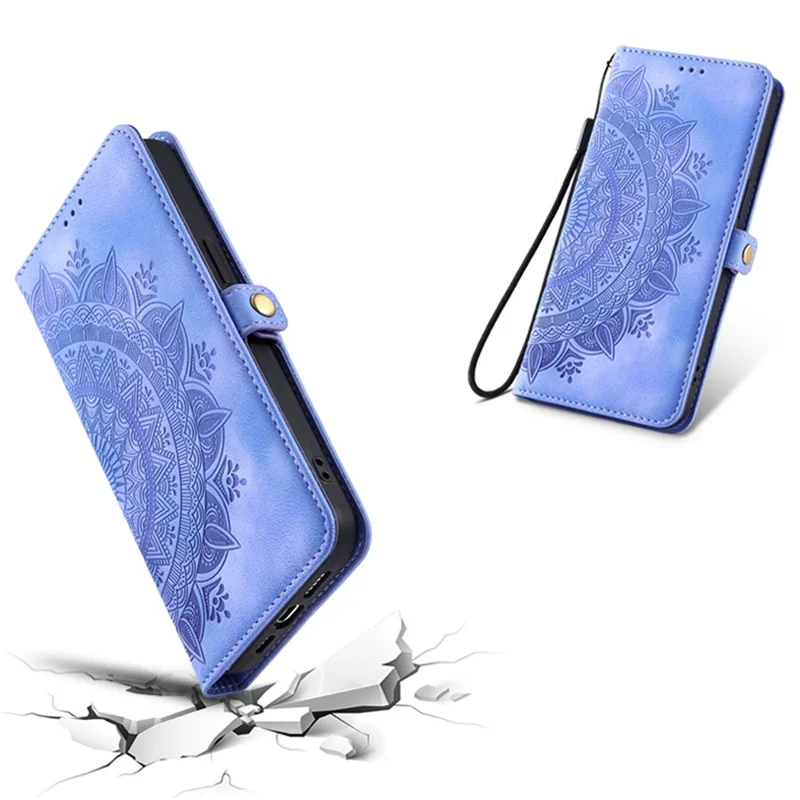 Style 016 Pour Samsung Galaxy S23 fe Case Skin Feel Totem Wallet en Cuir de Portefeuille Imprimé Couverture de Téléphone - Violet