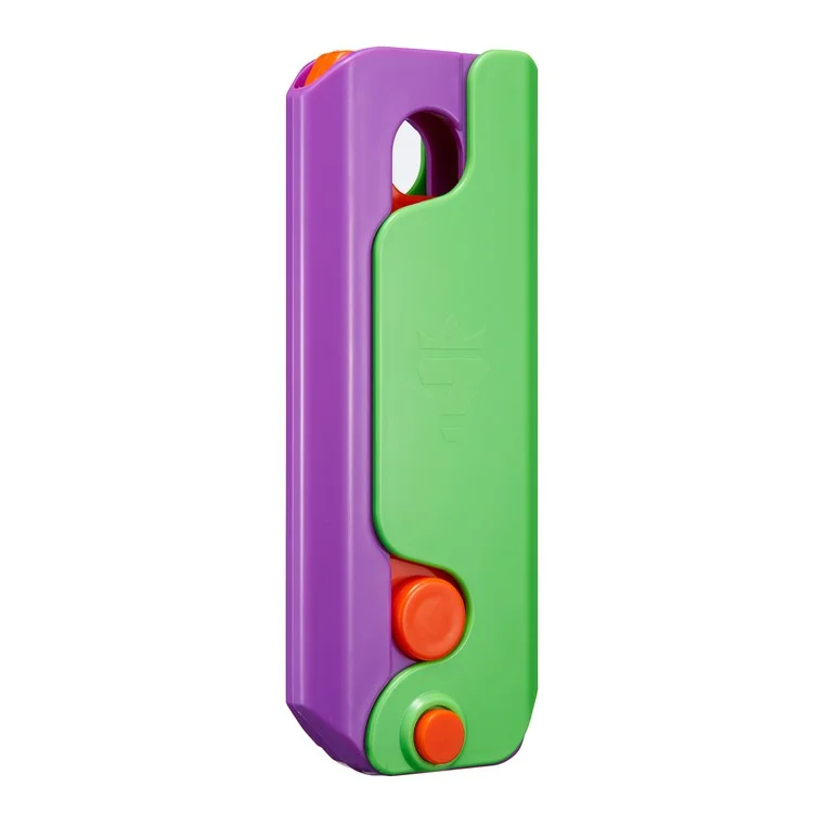 For iPhone 14 Pro Max Case Giant Carrot Knife ABS Phone Cover Stress Relieving Toy - Dark Blue+White