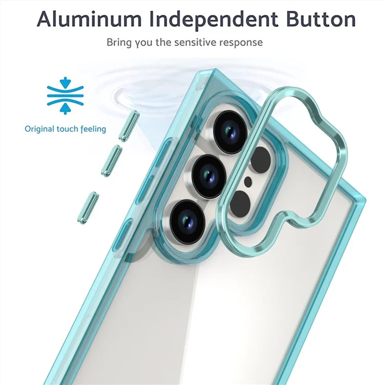 For Samsung Galaxy S24 Ultra Case Shockproof TPU+PC Hybrid Clear Phone Cover - Purple
