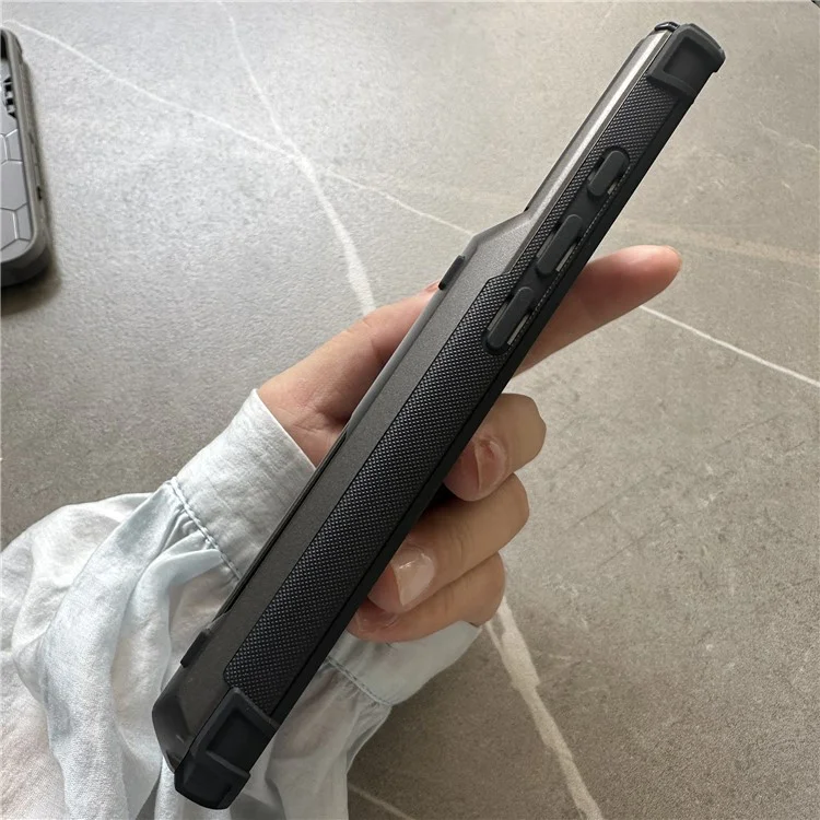 Для Iphone 16 Case PC+TPU Dual Layer Back Phone Cope с Держателем Карты - Желтый