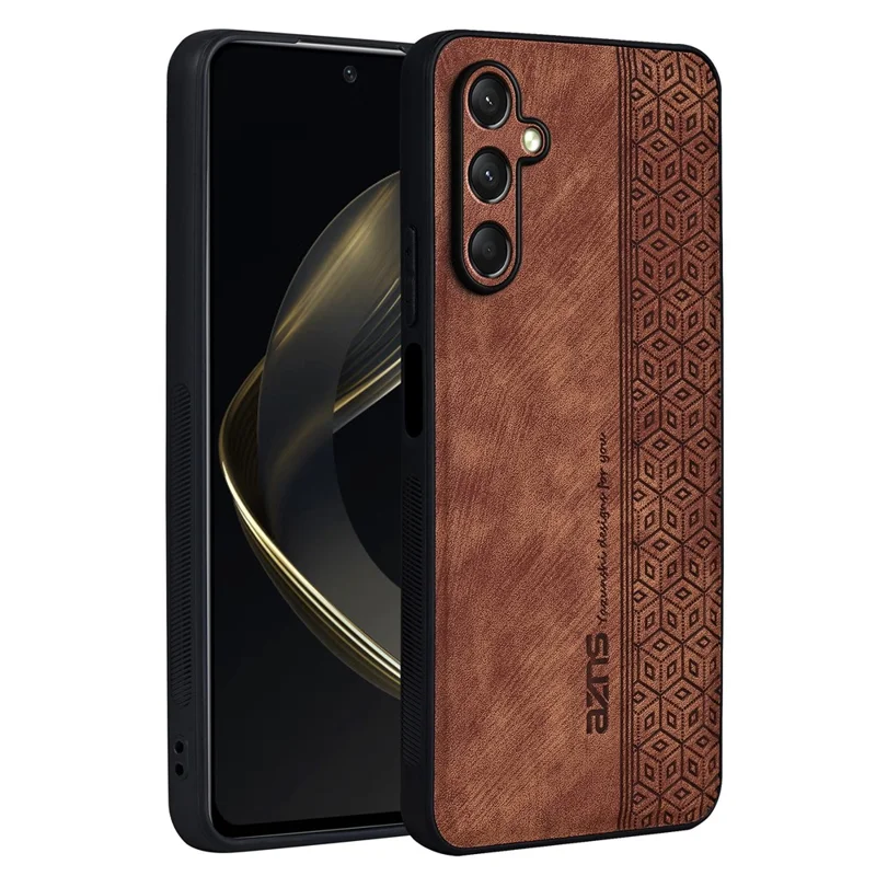 AZNS Pour Samsung Galaxy A16 Case Protectrice PU Couvain Couvert TPU Shell - Brun