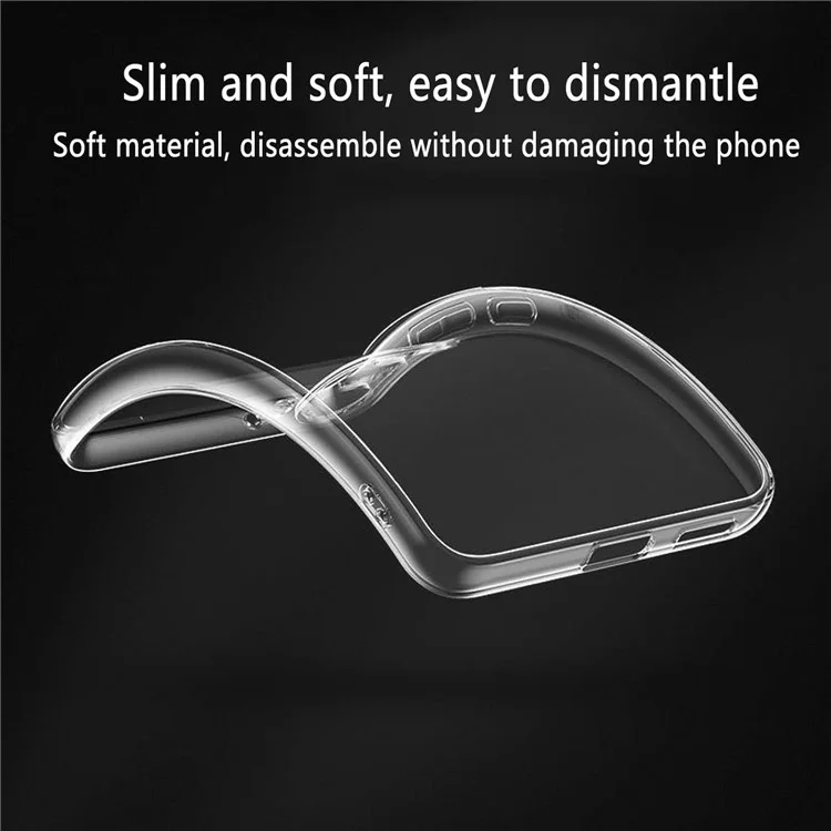 Pour Motorola Moto G64 5G Étui de téléphone en TPU transparent anti-rayures + Protecteur d'écran en verre trempé à bord incurvé 2,5D
