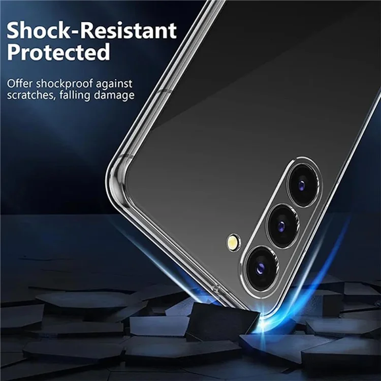 Pour Motorola Moto G64 5G Étui de téléphone en TPU transparent anti-rayures + Protecteur d'écran en verre trempé à bord incurvé 2,5D
