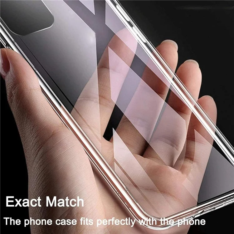 Pour Motorola Moto G64 5G Étui de téléphone en TPU transparent anti-rayures + Protecteur d'écran en verre trempé à bord incurvé 2,5D