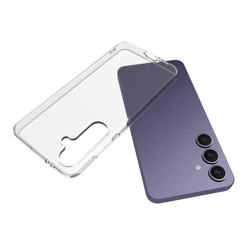 Para Samsung Galaxy S24 FE Case Anti-Fingerprint Crystal Clear TPU Phone Cover