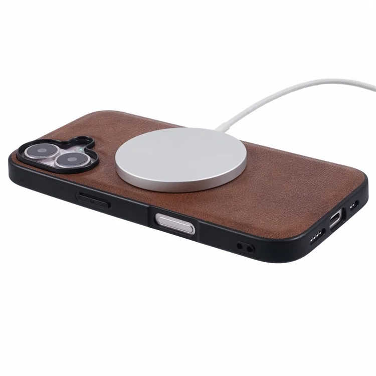 X-level Bojue-3 Series Для Iphone 16 Case, Совместимый с Magsafe Leather Coated Pc+tpu. - Коричневый