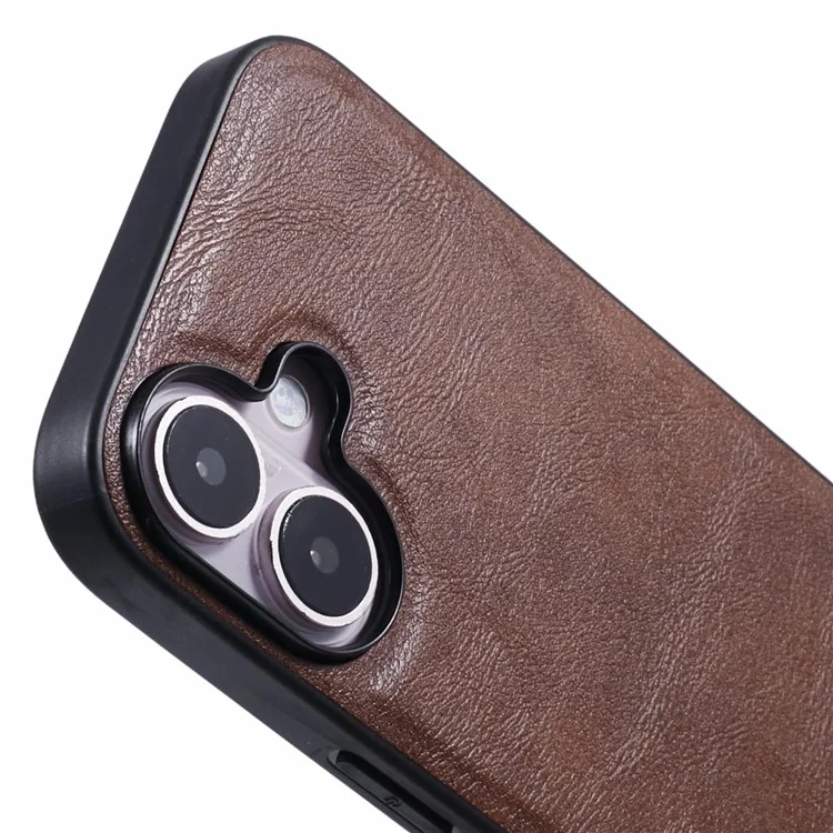 X-level Bojue-3 Series Для Iphone 16 Case, Совместимый с Magsafe Leather Coated Pc+tpu. - Коричневый