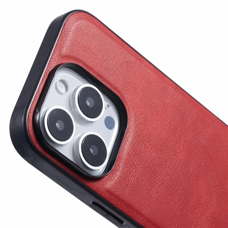 X-level Bojue-3 Series Для Iphone 16 Pro Case, Совместимый с Magsafe Leather Coted Pc+tpu. - Красный