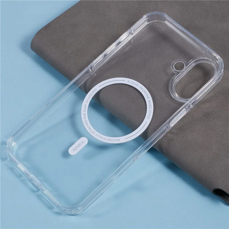 Série Crimpal Clear de Niveau x Pour L'iphone 16 Case Tpu + pc Couvercle du Téléphone Compatible Avec Magsafe - Transparent