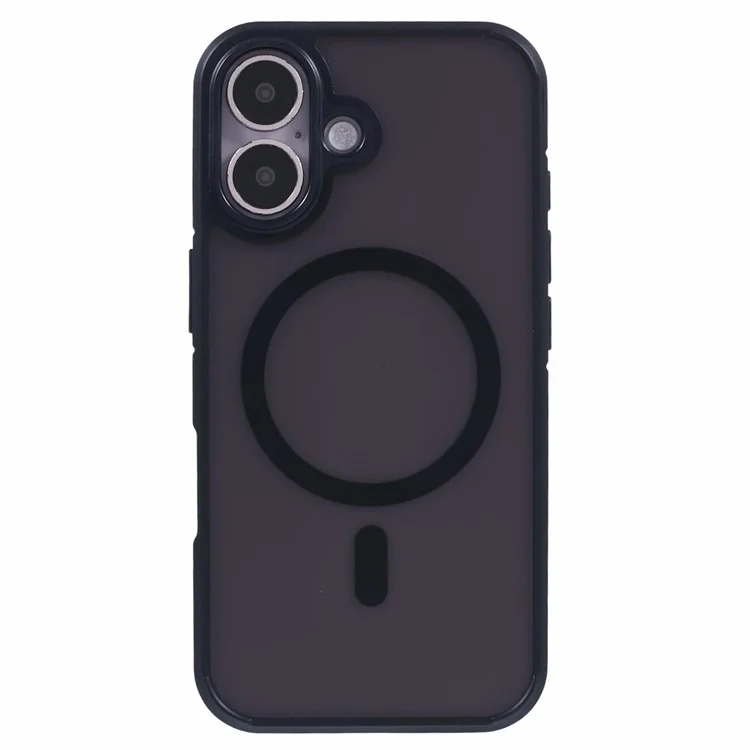 Nível x Para Iphone 16 Case Compatível Com Magsafe Pc+tpu Tampa de Telefone Fosco - Preto