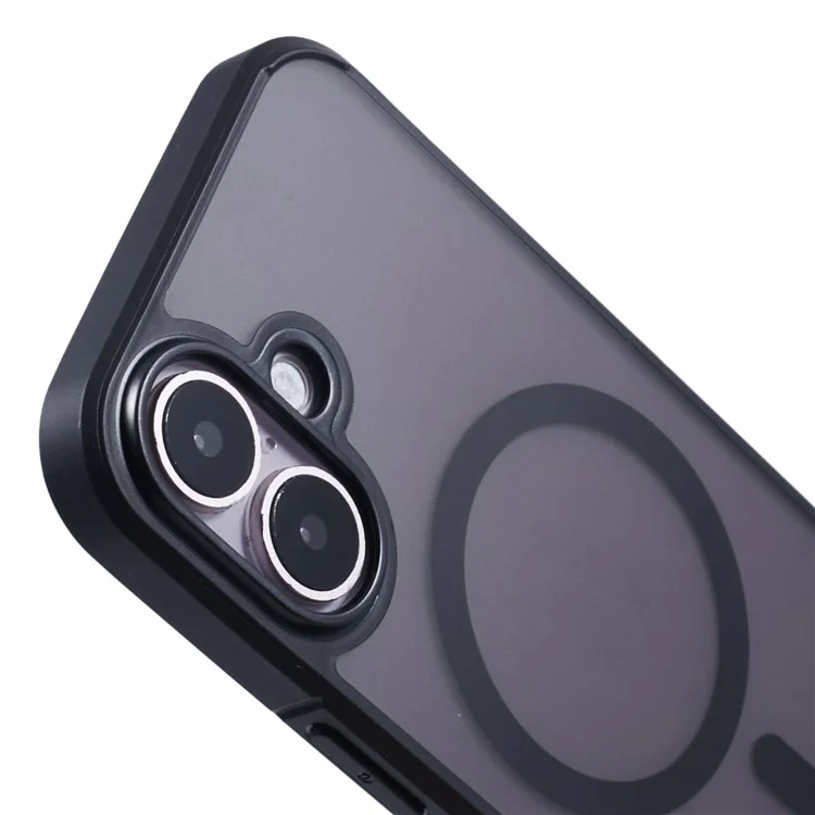 Nível x Para Iphone 16 Case Compatível Com Magsafe Pc+tpu Tampa de Telefone Fosco - Preto