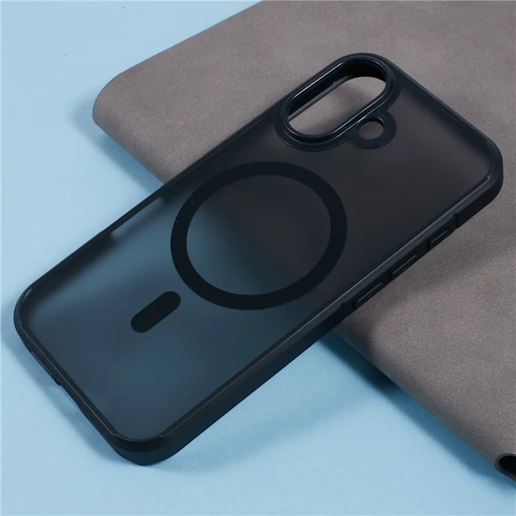 Nível x Para Iphone 16 Case Compatível Com Magsafe Pc+tpu Tampa de Telefone Fosco - Preto