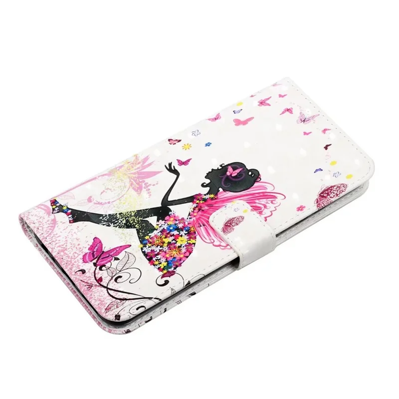 Til Realme 12 4G / 12+ 5G Etui med 3D kreativt mønster i PU-læder med ståetilbehør - Pige