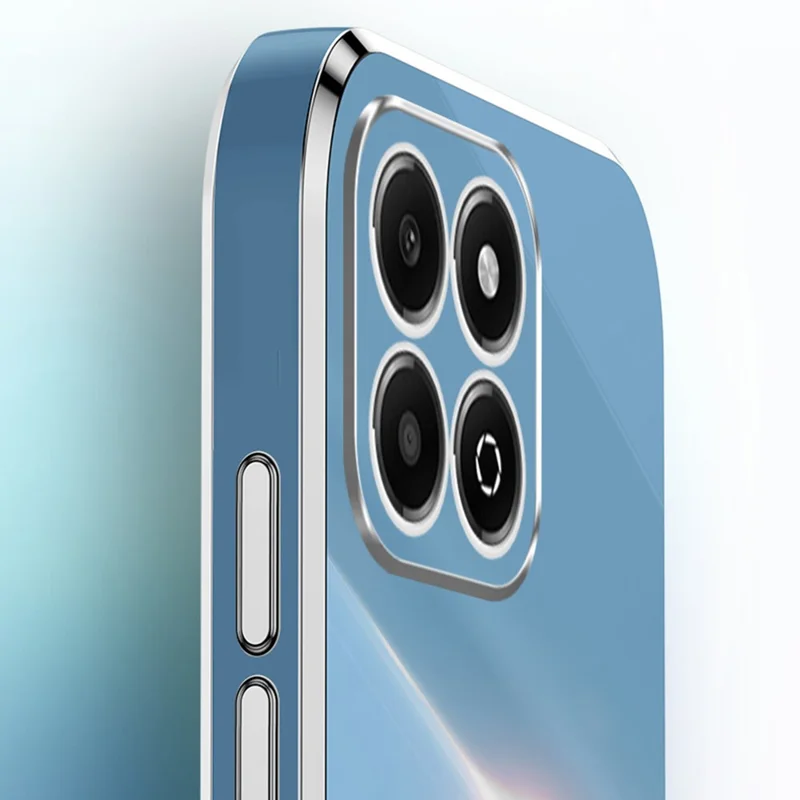 XINLI For Honor X6b 4G Case TPU Phone Cover with Electroplating Frame - Cyan