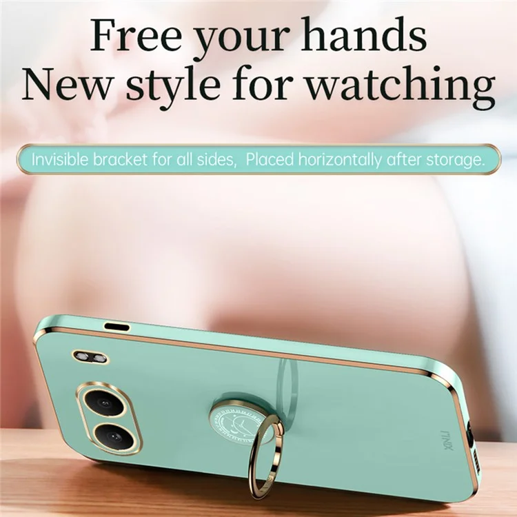 Xinli Для OnePlus Nord 4 Case Ring Кольцо с Кик -стрижкой. Обложка Телефона TPU - Голубой