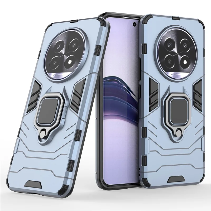 For Realme 13 Pro 5G (Global) / 13 Pro+ 5G (Global) Case PC+TPU Protective Phone Cover with Ring Kickstand - Blue