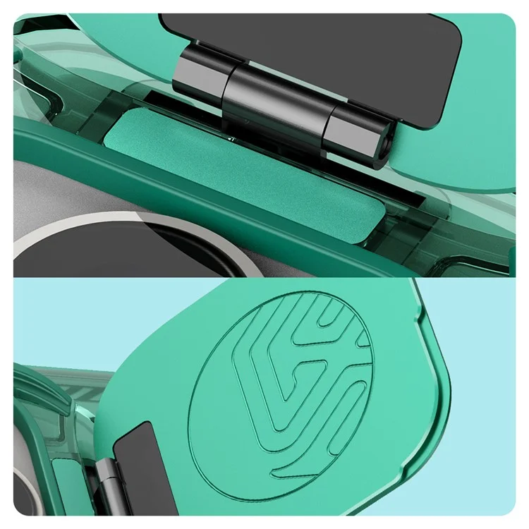 NILLKIN ICELADE Prop Magnetic Series For iPhone 16 Pro Max Case Compatible with MagSafe PC+TPU Phone Cover Slide Lens Lid - Verde
