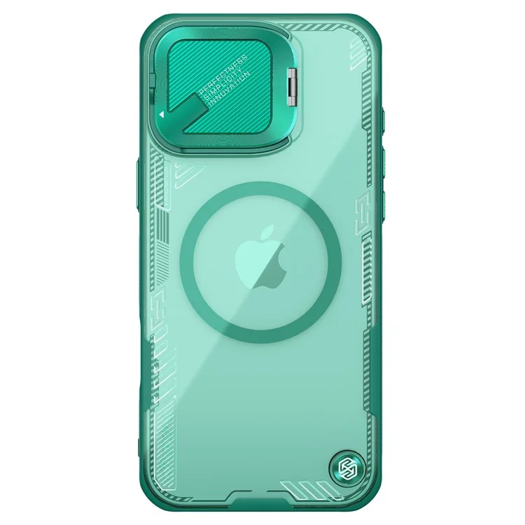 NILLKIN ICELADE Prop Magnetic Series For iPhone 16 Pro Max Case Compatible with MagSafe PC+TPU Phone Cover Slide Lens Lid - Verde