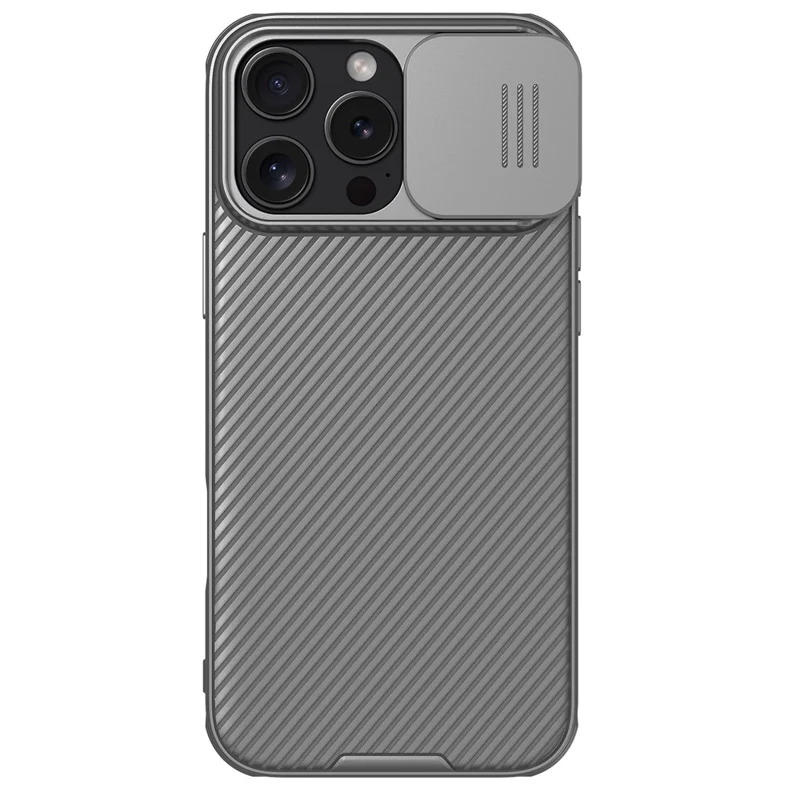 NILLKIN Camshield Pro Series for iPhone 16 Pro Case PC+TPU Slide Camera Lid Phone Cover - Grey