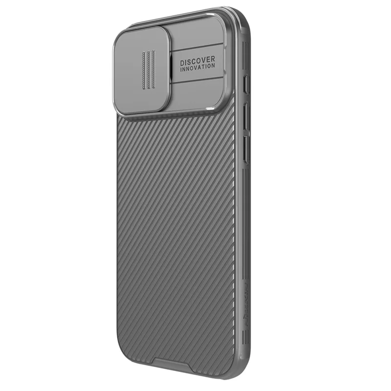 NILLKIN Camshield Pro Series for iPhone 16 Pro Case PC+TPU Slide Camera Lid Phone Cover - Grey