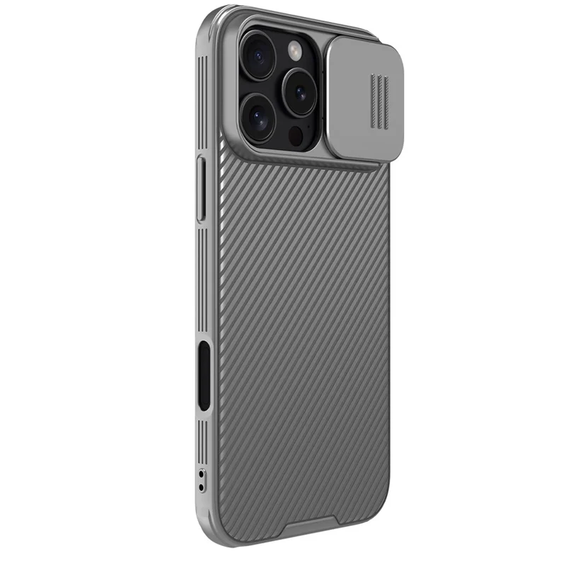 NILLKIN Camshield Pro Series for iPhone 16 Pro Case PC+TPU Slide Camera Lid Phone Cover - Grey