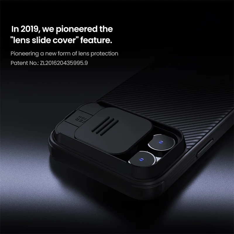 NILLKIN Camshield Pro Series for iPhone 16 Pro Case PC+TPU Slide Camera Lid Phone Cover - Grey