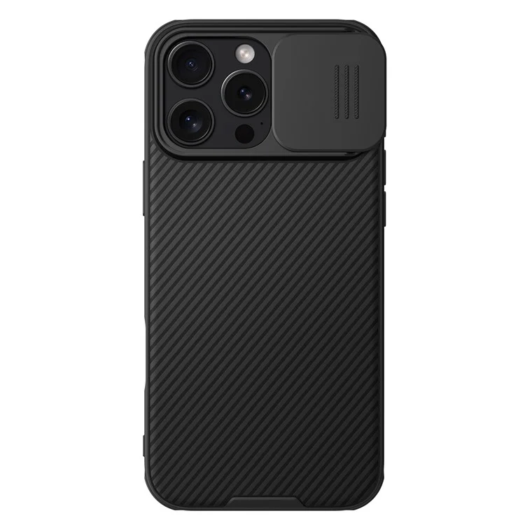 NILLKIN Camshield Pro Series for iPhone 16 Pro Max Case PC+TPU Slide Camera Lid Phone Cover - Black