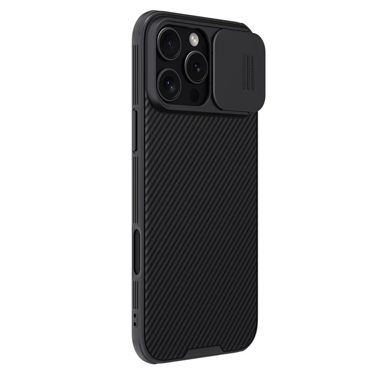 NILLKIN Camshield Pro Series for iPhone 16 Pro Max Case PC+TPU Slide Camera Lid Phone Cover - Black
