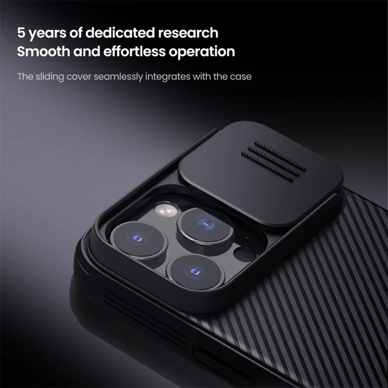 NILLKIN Camshield Pro Series for iPhone 16 Pro Max Case PC+TPU Slide Camera Lid Phone Cover - Green