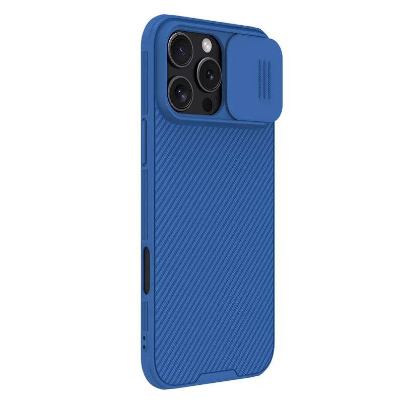 NILLKIN CamShield Pro for iPhone 16 Pro Max Case Compatible with MagSafe TPU+PC Phone Cover with Slider Camera - Blue