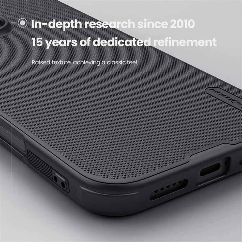 NILLKIN Frosted Shield Pro for iPhone 16 Pro Max Case Compatible with MagSafe PC+TPU Phone Cover - Black