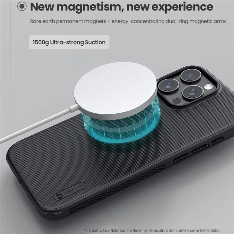 NILLKIN Frosted Shield Pro for iPhone 16 Pro Case Compatible with MagSafe PC+TPU Phone Cover - Black