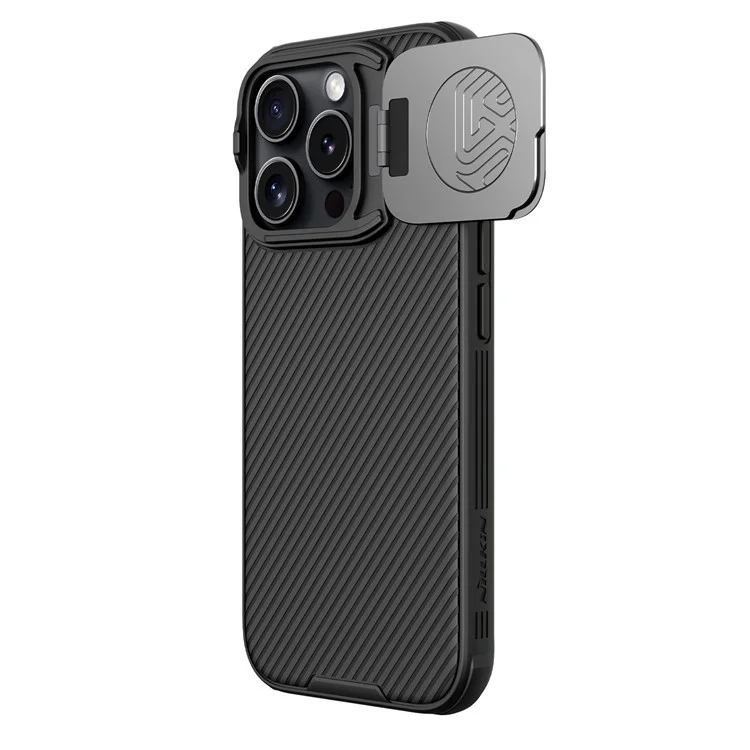 NILLKIN Camshield Prop Magnetic Series for iPhone 16 Pro Case Compatible with MagSafe PC+TPU Phone Cover with Camera Cover - Black
